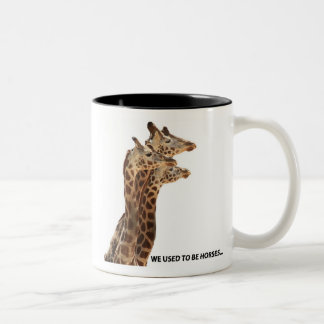 Giraffe_gebruikt om paarden te zijn_Z Tweekleurige Koffiemok