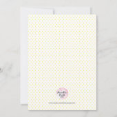 Giraffe geel Baby shower Uitnodiging (Achterkant)