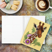 Giraffe Geel Portretbloemen Planner