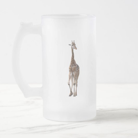 Giraffe genaamd Tip top Mok..! Matglas Bierpul (Links)