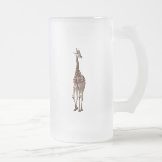 Giraffe genaamd Tip top Mok..! Matglas Bierpul (Rechts)