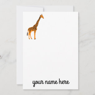 Giraffe Gepersonaliseerde briefkaarten