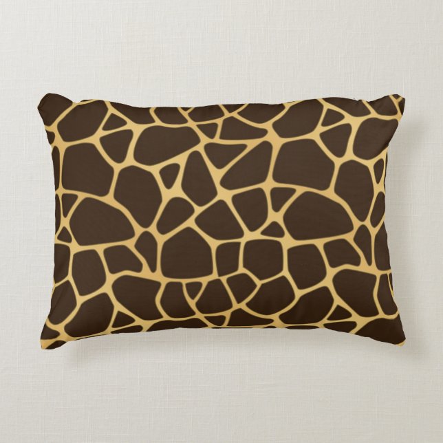 Giraffe geplaatst achtergrond decoratief kussen (Voorkant)