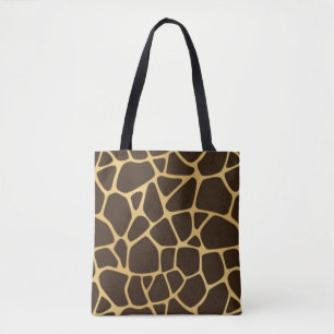 Giraffe geplaatst achtergrond draagtas