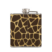 Giraffe geplaatst achtergrond heupfles (Achterkant)