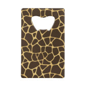 Giraffe geplaatst achtergrond kredietkaart flessenopener (Voorkant)