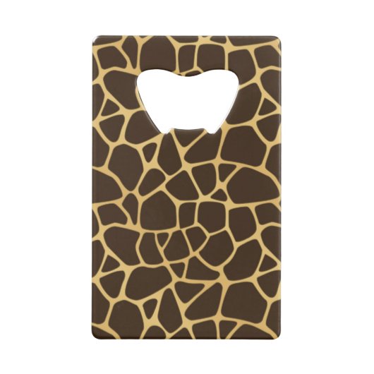 Giraffe geplaatst achtergrond kredietkaart flessenopener (Achterkant)