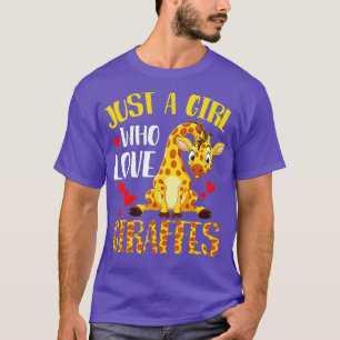 Giraffe gewoon een meisje dat van Giraffes houdt - T-shirt