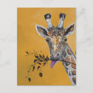 Giraffe gezicht schilderen briefkaart