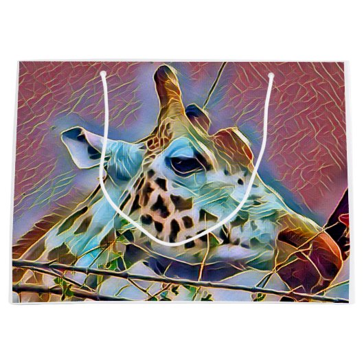 GIRAFFE GIFT BAG GROOT CADEAUZAKJE (Voorkant)