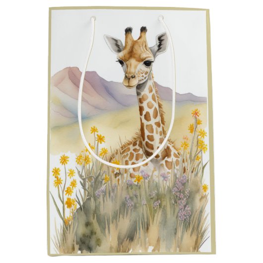 Giraffe Gift Bag Medium Cadeauzakje (Voorkant)