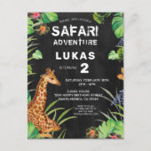 Giraffe Girafe Jungle Cute Invitation Anniversaire (Devant)
