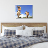 Giraffe (Giraffa camelopardalis) 2 Canvas Afdruk (Insitu (Slaapkamer))