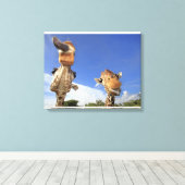 Giraffe (Giraffa camelopardalis) 2 Canvas Afdruk (Insitu (Houten vloer))