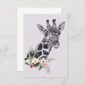 Giraffe Giraffe Lover met ventilator Informatiekaartje (Voorkant / Achterkant)