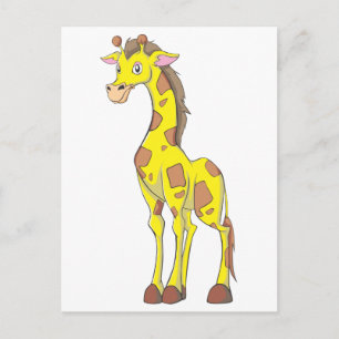 Giraffe glimlachen briefkaart