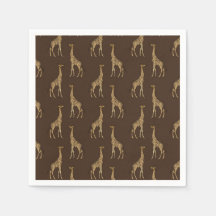 Giraffe Gold Chic Elegant Napkins