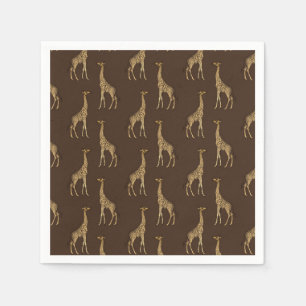Giraffe Gold Chic Elegant Napkins Servet