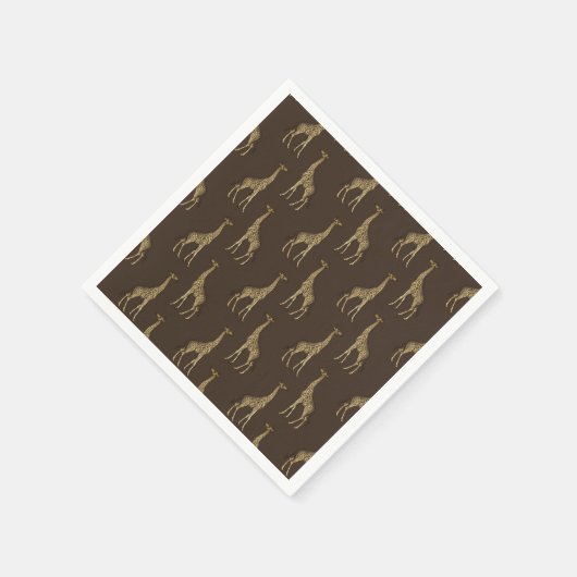 Giraffe Gold Chic Elegant Napkins Servet (Hoek)