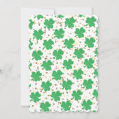 Giraffe Gold Leprechaun Clover Rainbow Baby shower Kaart (Achterkant)