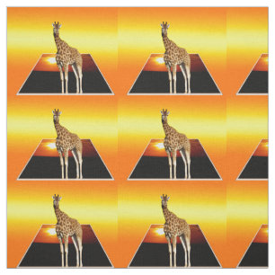 Giraffe Gouden Zonneschijn Popout Art Effect, Stof