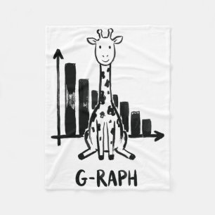 Giraffe Grafiek Statistieken Wiskunde Leraar Pun Fleece Deken