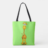 Giraffe GreenTote Bag Draagtas (Achterkant)