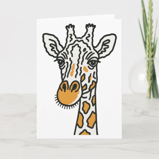 Giraffe Greeting card Bedankkaart (Voorkant)