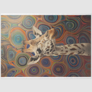Giraffe grillige levensechte decoupage tissuepapier