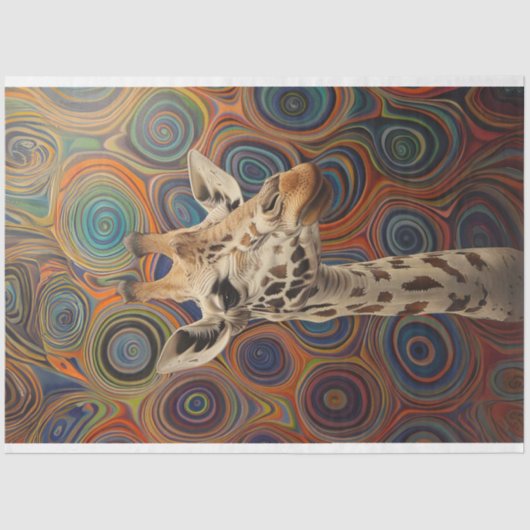 Giraffe grillige levensechte decoupage tissuepapier (Voorkant)