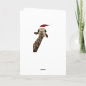 Giraffe Groeten Feestdagen Kaart (Achterkant)