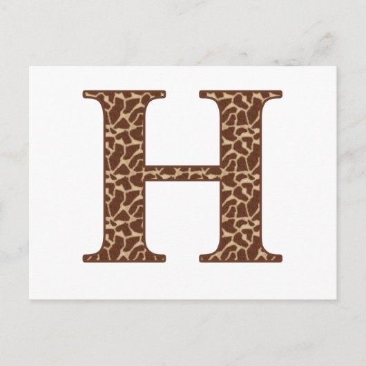 giraffe-h briefkaart (Voorkant)