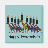 Giraffe Hannukah Menorah Magnets (Devant)