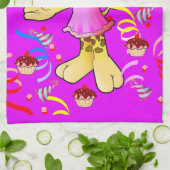 Giraffe Happy Birthday Kitchen Hand Towel Theedoek (Gevouwen)