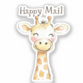 Giraffe Happy Mail Sticker (Voorkant)