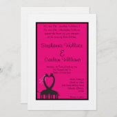 Giraffe hart bruiloft uitnodiging (Voorkant / Achterkant)