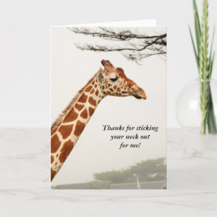 Giraffe Hartelijk dank Bedankkaart