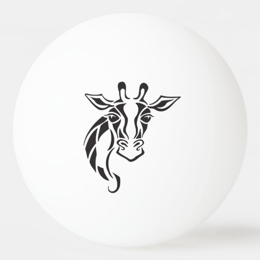 Giraffe Head Tattoo Art Pingpongballen (Voorkant)