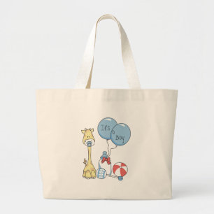 Giraffe Het is een jongen Grote Tote Bag