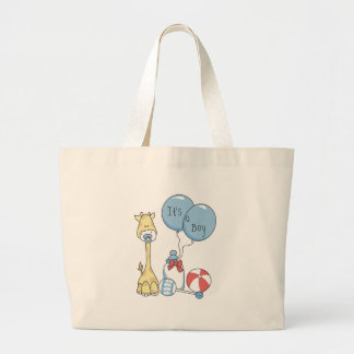 Giraffe Het is een jongen Grote Tote Bag