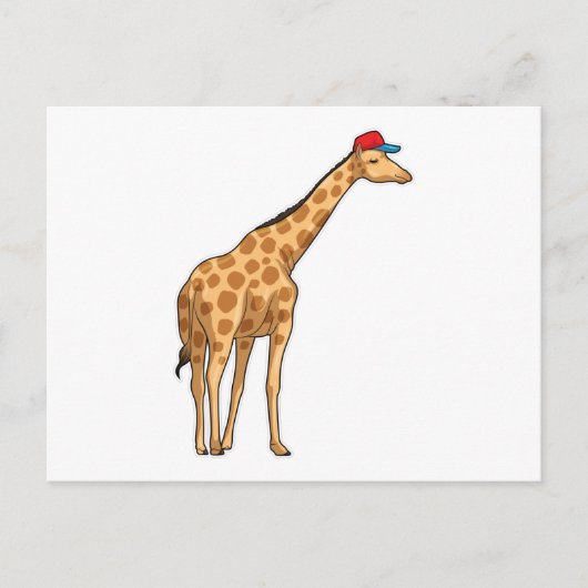Giraffe Hoed Briefkaart (Voorkant)