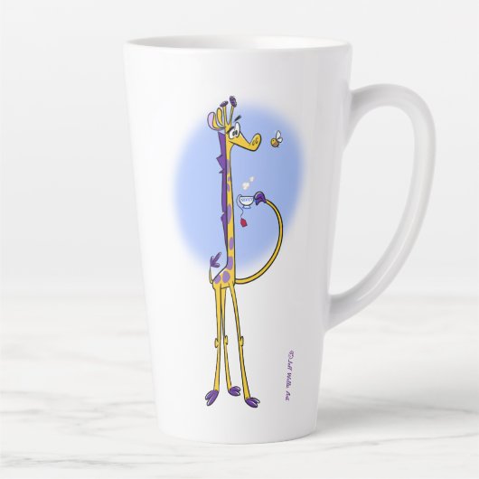 GIRAFFE & HONINGBIJENTHEE door Jeff Willis Latte Mok (Rechts)