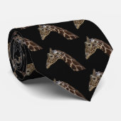 Giraffe Hoofd ontwerp Stropdas (Opgerold)