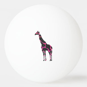 Giraffe Hot Pink en Black Silhouette Pingpongballen