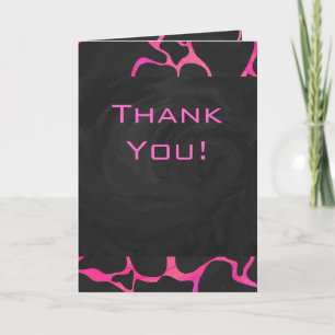 Giraffe Hot Pink en zwarte afdrukken Kaart