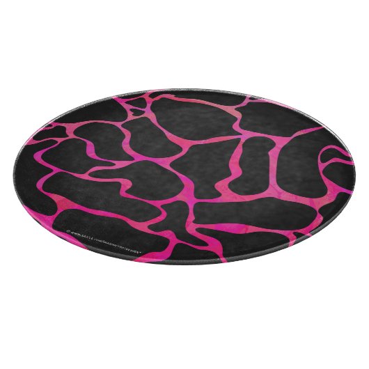 Giraffe Hot Pink en zwarte afdrukken Snijplank (Hoek)