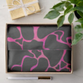 Giraffe Hot Pink en zwarte afdrukken Tissuepapier (Geschenk)