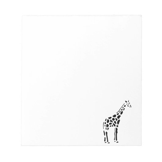 Giraffe  houtgravering notitieblok (Voorkant)