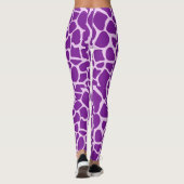 Giraffe Huid Paarse Textuur Leggings (Achterkant)