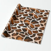 Giraffe Huidpatroon Inpakpapier (Uitgerold)